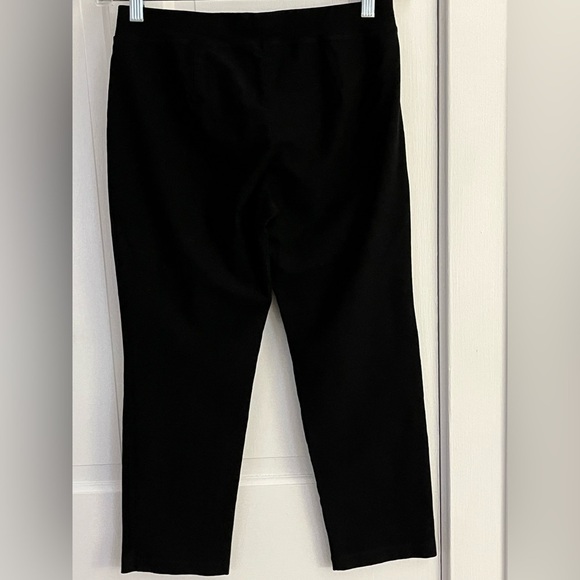 Eileen Fisher Pull On Cigarette Pants Slacks Black Womens Size Small Petite - Picture 1 of 11